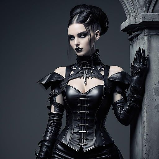 Gothic and Dystopian Fusion Woman