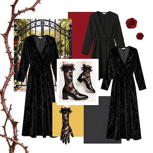 Gothic Spring Fashion Moodboard