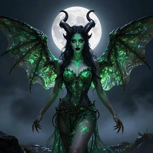 Ethereal Green Succubus Demon