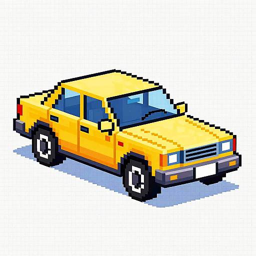 Pixel Art Classic Sedan Spreadsheet