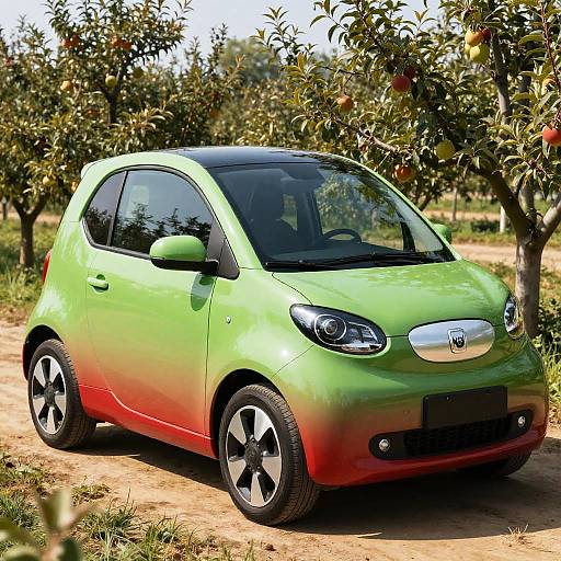 Organic Apple-Shaped Eco Car