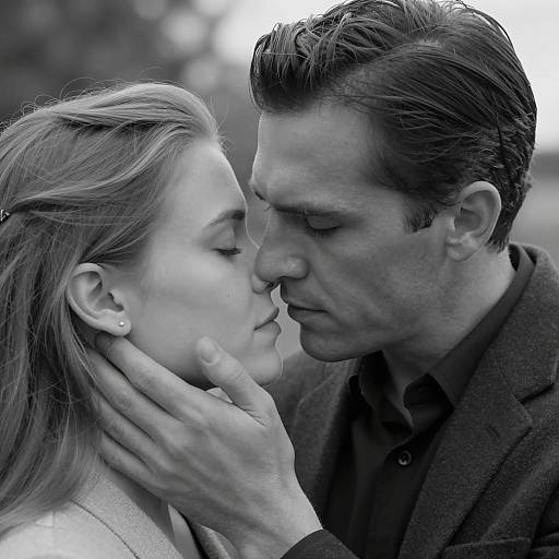 Intimate Black and White Portrait of Couple