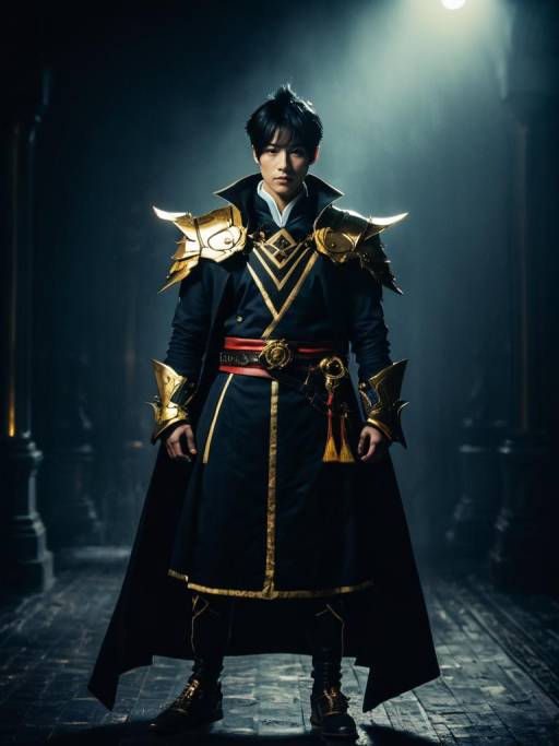 Cinematic Man in Genshin Cosplay