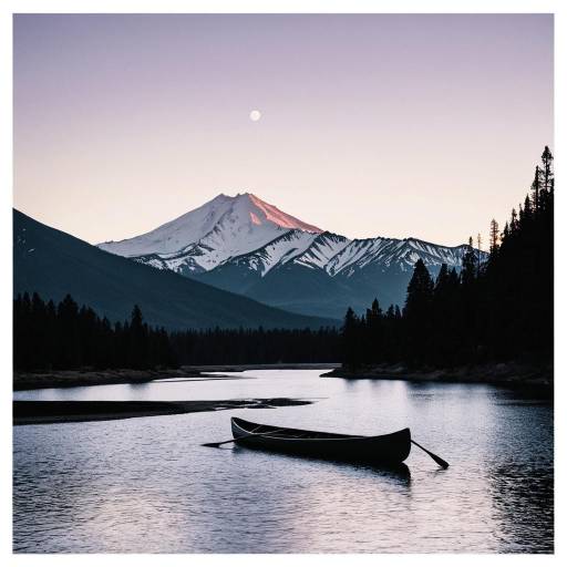 Sunset Canoe on Cascade River