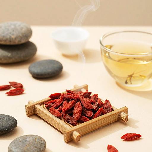 Serene Zen Garden with Herbal Tea