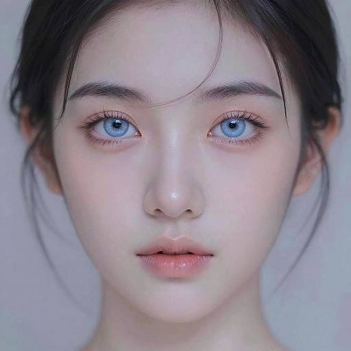 Ethereal Portrait with Periwinkle Eyes