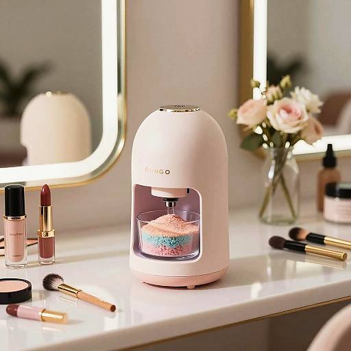 Compact Makeup Powder Generator in Elegant Beauty Salon