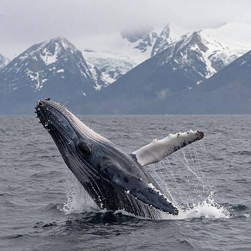 Majestic Humpback Whale Breaching at Dawn