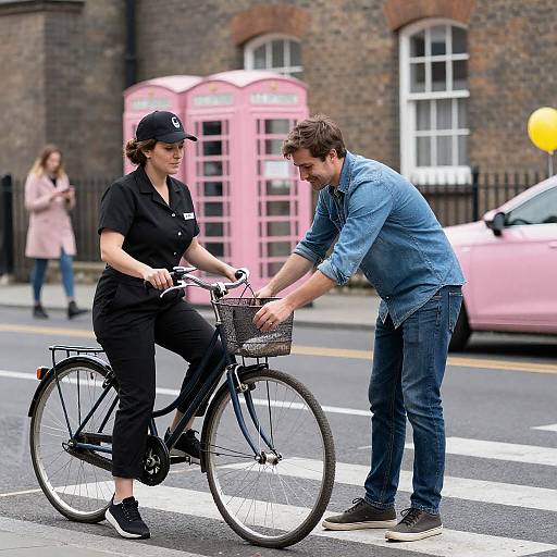 Street Scene with Unique Characters and Colors