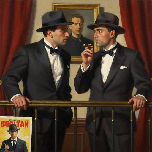 Intense Moment: Two Suited Men in Art