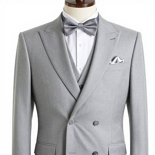 Custom Light Grey Men's Wedding Suit