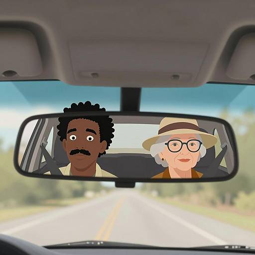 Reflective Moments in a Rearview Mirror