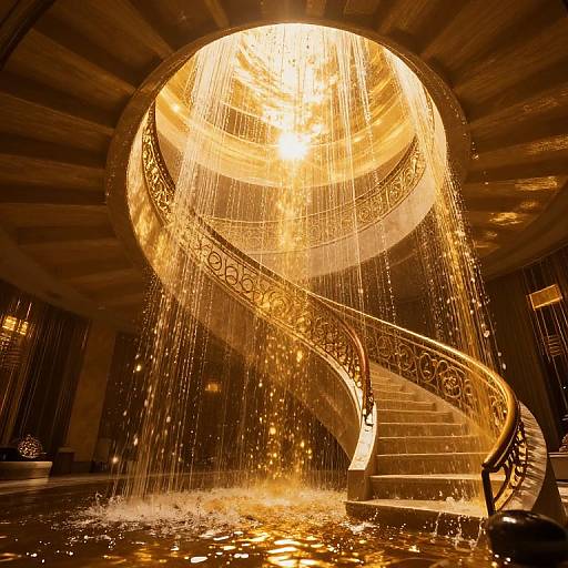 Golden Spiral Staircase to Horizon