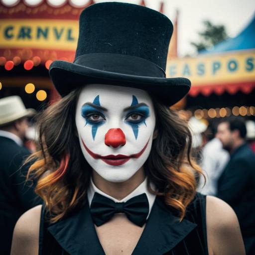 Clown with Top Hat at Carnival