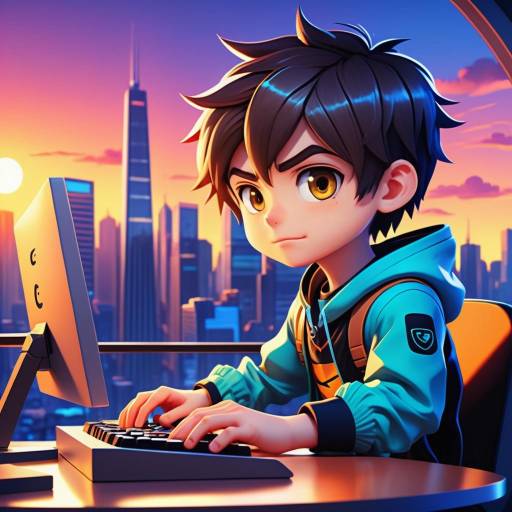 Chibi Anime Boy in Intense Focus Chibi Anime Boy in Intense Focus