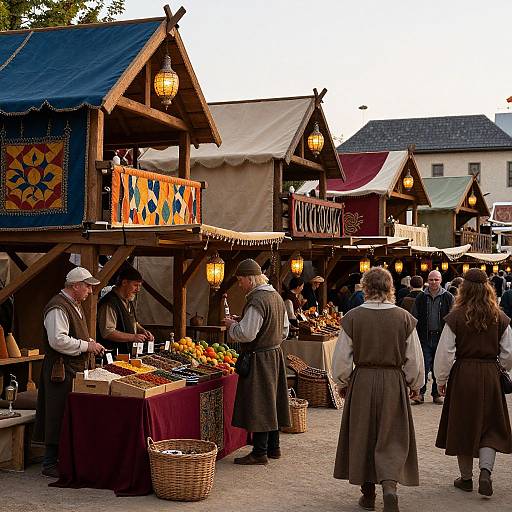 Vibrant Medieval Market Scene