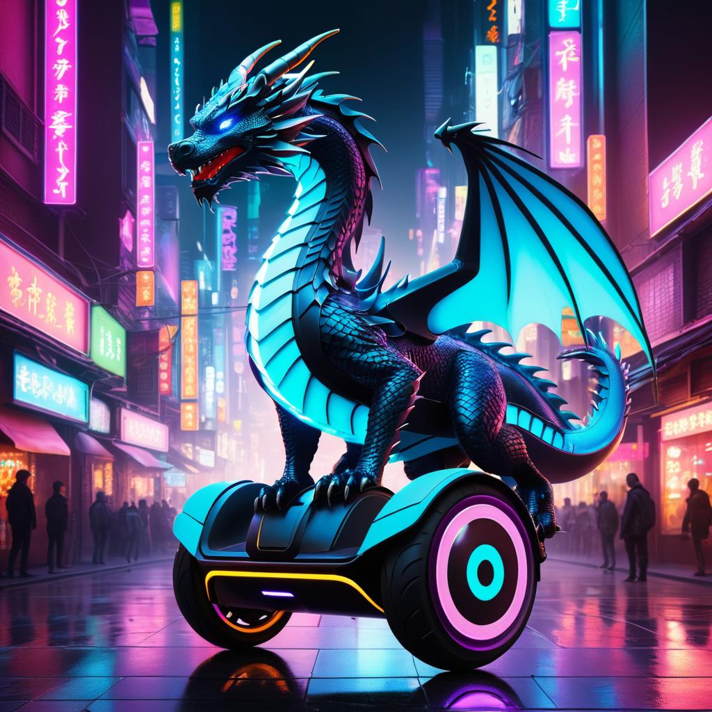 Dragon Segway in Neon City Adventure