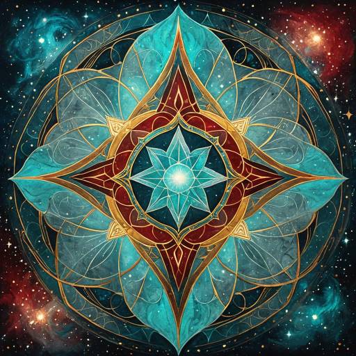 Mystical Luminous Geometric Mandala