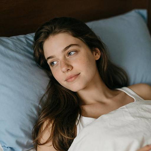 Warm Grainy Portrait of Woman Reclining