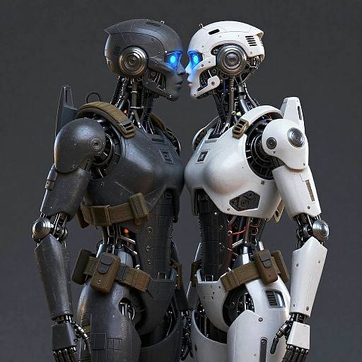 Futuristic Cybernetic Lovers Portrait
