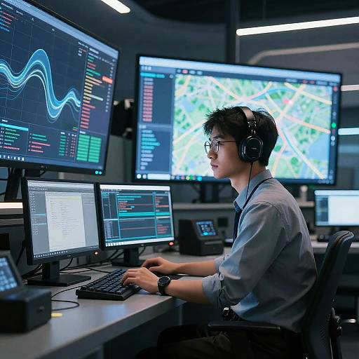 Tech-Savvy Operator in Command Hub