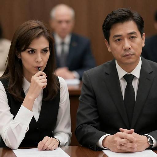 Formal Meeting with Intense Dialogue