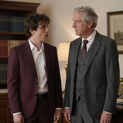 Intense Encounter in a Dimly Lit Room