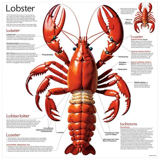 Detailed Full Figure Lobster Illustration