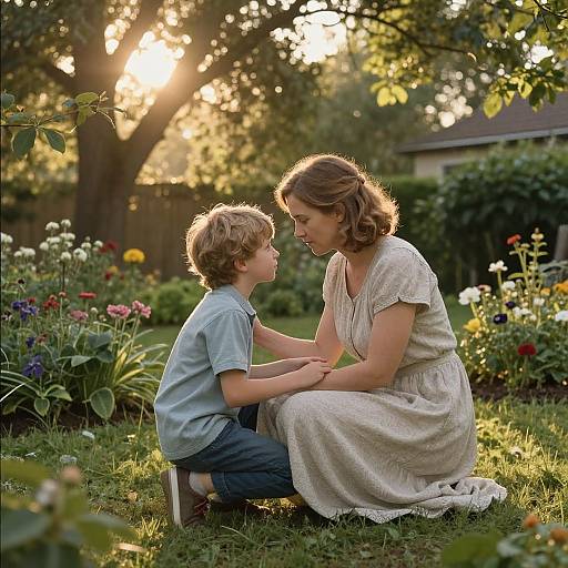 Stepmom and Child's Golden Hour Bond