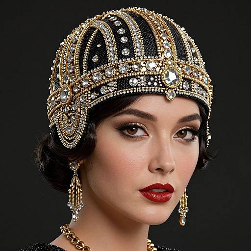 3D Rendered Flapper Hat Portrait