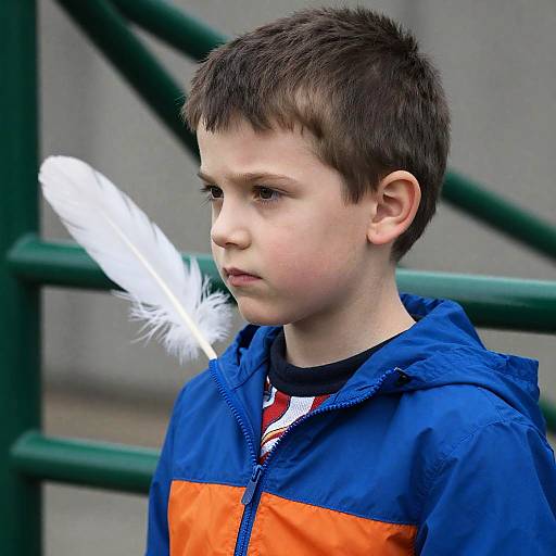 Profile Portrait of a Young Boy