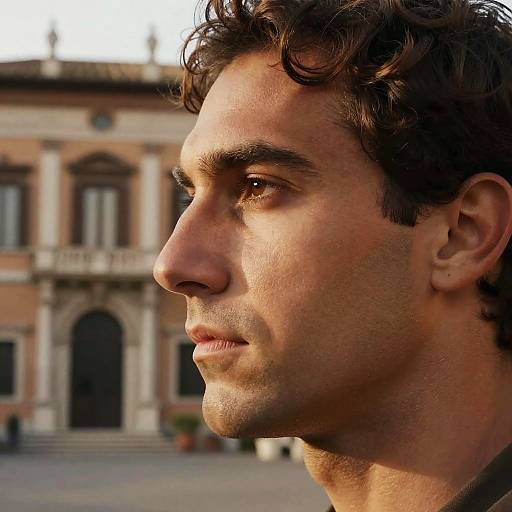 Classic Italian Roman Profile Portrait