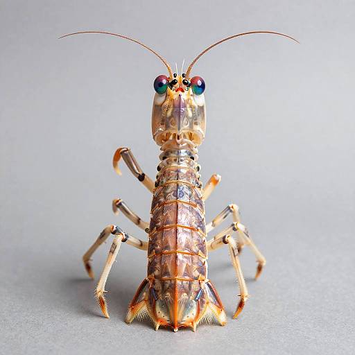 Detailed Full-Body Mantis Shrimp Portrait