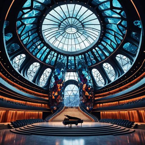 Futuristic Concert Hall Architectural Rendering
