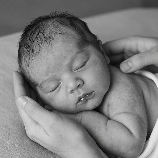 Serene Black and White Newborn Photography