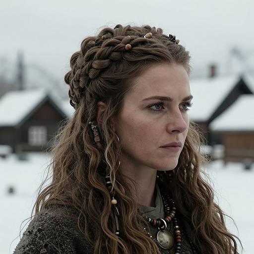 Female Viking Braided Crown Hairstyle