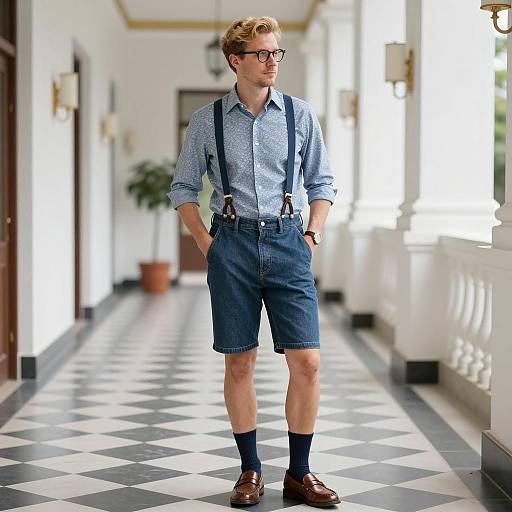 Modern Vintage Man in Sock Hop Attire