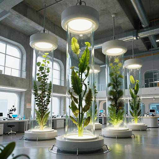 Futuristic Sci-Fi Algae Lab Interior