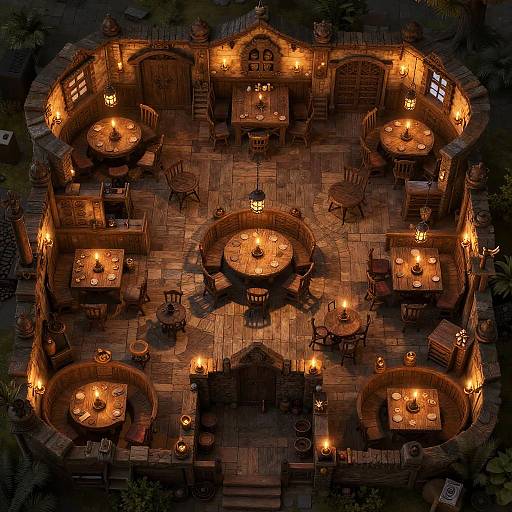 Cozy Fantasy Tavern RPG Map