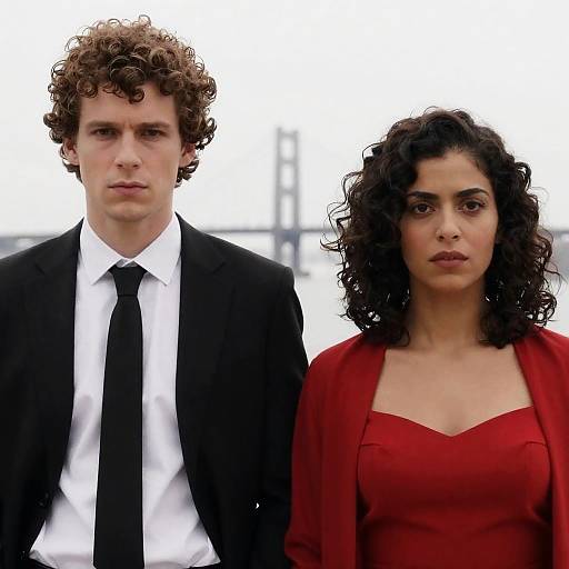 Couple Portrait with Bridge Silhouette