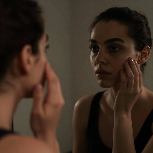 Intense Reflection: A Dimly Lit Portrait