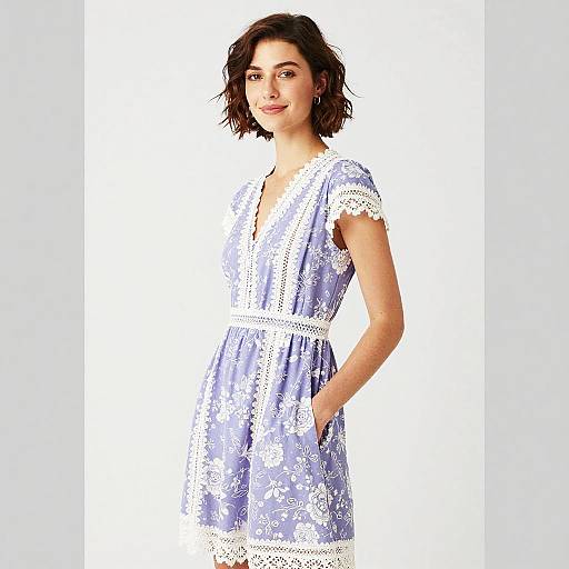 Woman in Lavender Dress Portrait