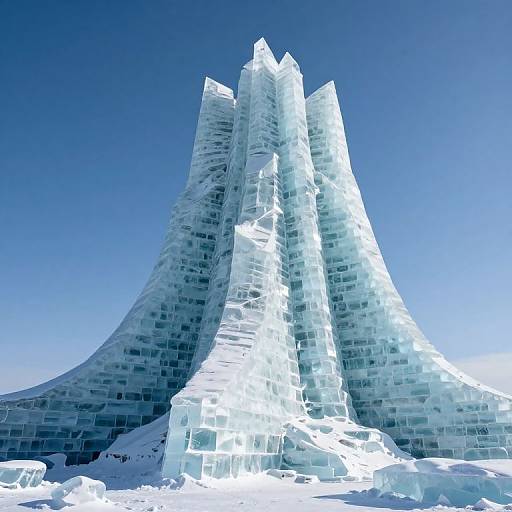 Surreal Tower of Translucent Ice