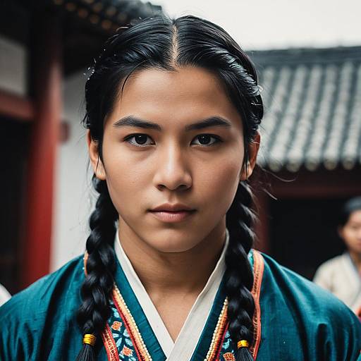 Young Man in Traditional Chinese Attire