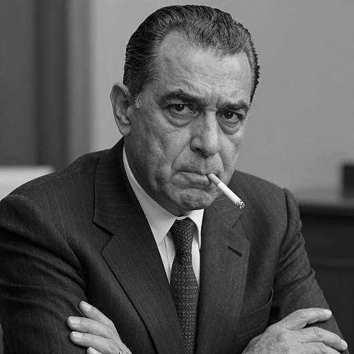 Classic Black and White Portrait of a Man