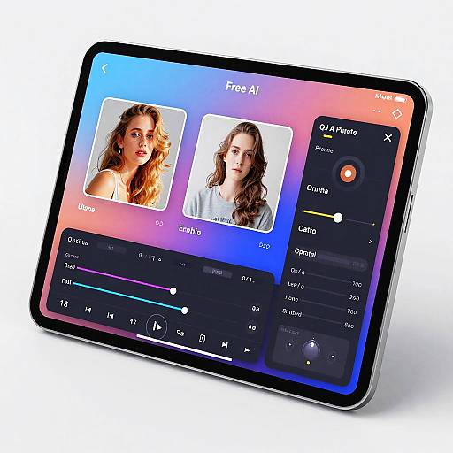Futuristic AI Photo Editor UI