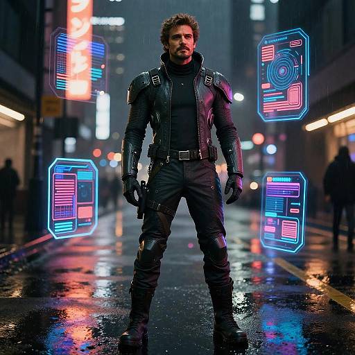 Pedro Pascal in Cyberpunk Night