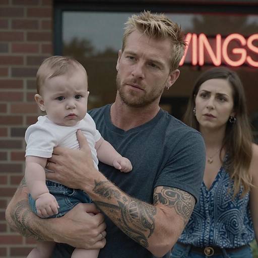 Family Portrait with Neon Vibes