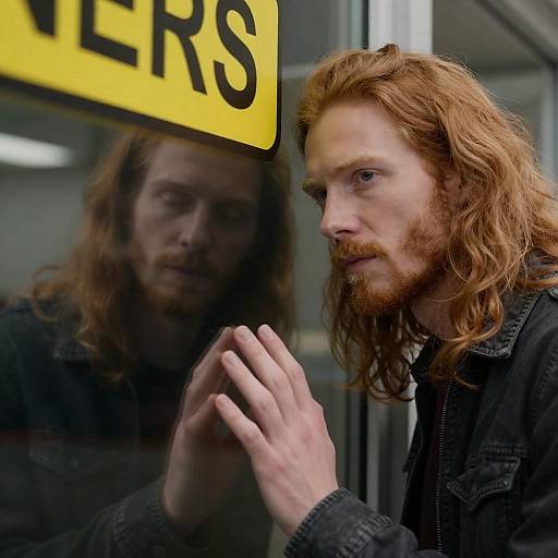 Intimate Window Moment of Two Men