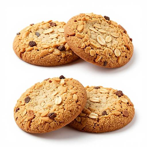 Healthy Oatmeal Cookies on White